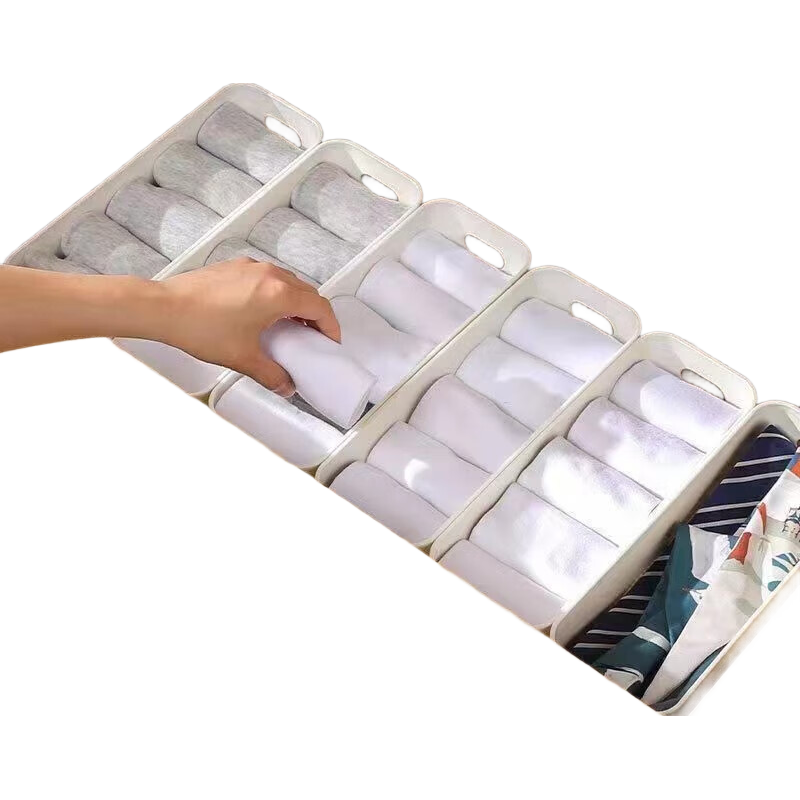 数码配件长方形简约收纳盒整理箱智能手表配件杂物盒家用客厅卧室储物收纳筐 【买一送一】长条收纳盒【3个装】【共6条】20.5*9*6.2