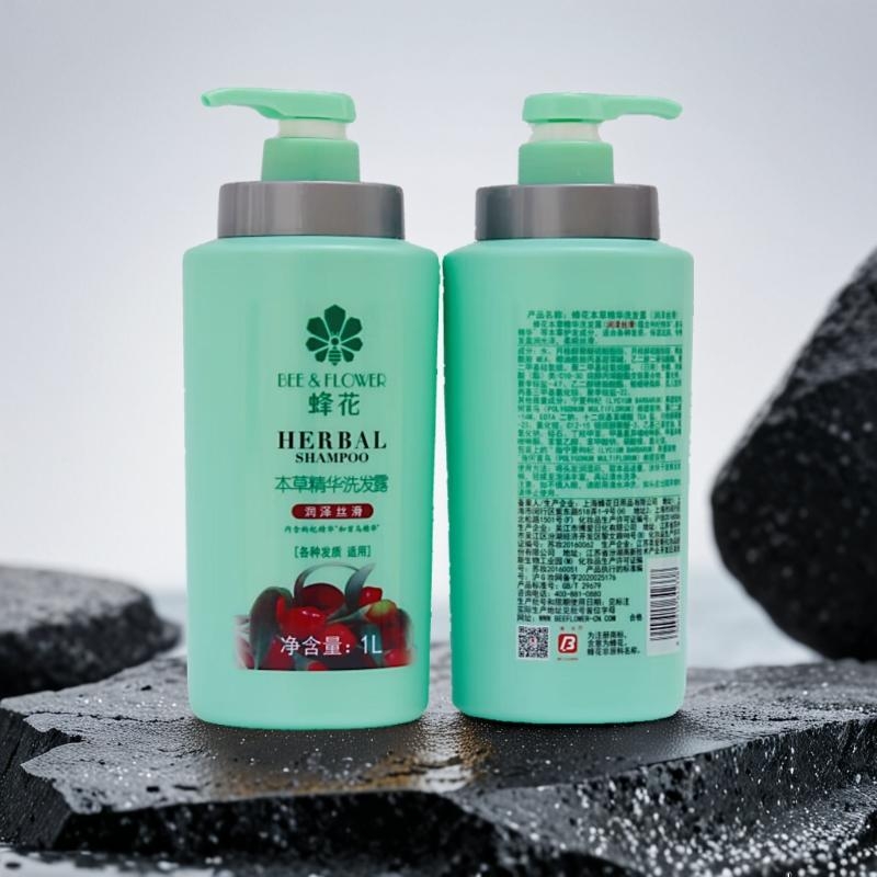 蜂花洗发水轻盈舒爽 润泽丝滑洗发露油干性发质清爽洗发乳500ml 绿色-润泽丝滑(适用多种发质) 1000ml