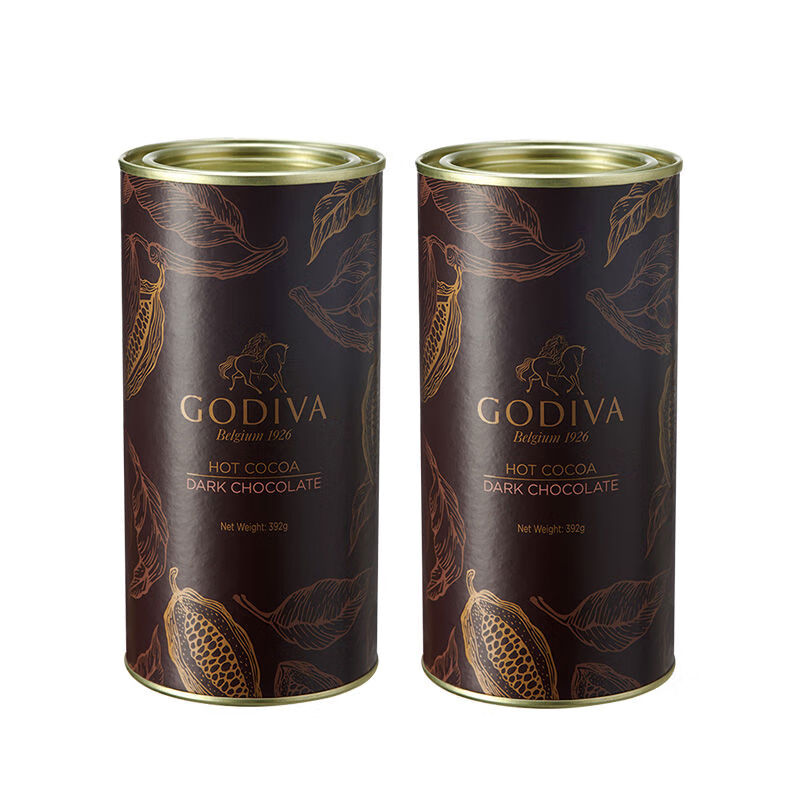 歌帝梵牛奶巧克力味可可粉烘焙冲泡即食饮料可可粉 黑巧克力味*2罐