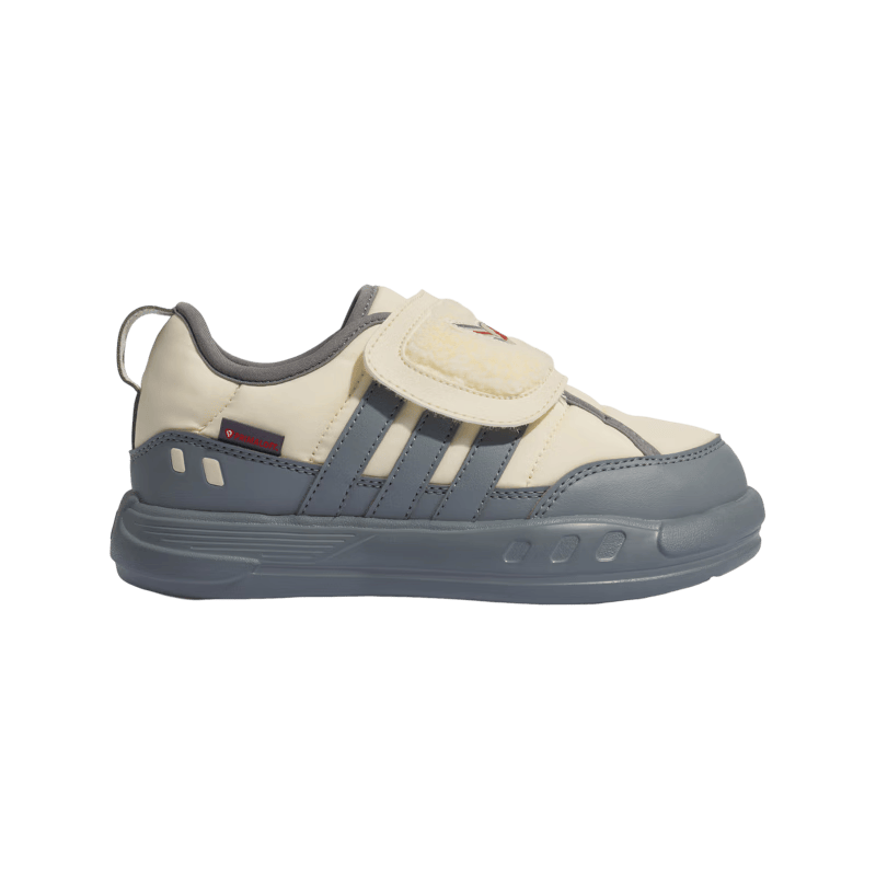 adidas小童PUFFY SKIPPER稳定缓震回弹休闲运动鞋阿迪达斯轻运动   奇妙白/灰色   34