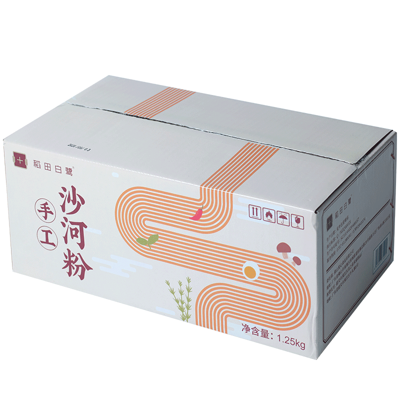 稻田白鷺沙河粉 廣東河粉干炒牛河干河粉整箱裝2.5斤炒米粉河粉