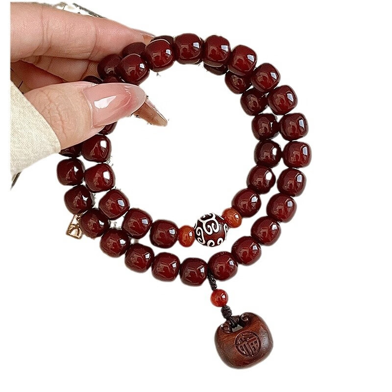 DUTRIEUX菩提手串溏心老料双圈风化绕指柔盘玩手饰佩饰佛珠手持念珠把玩 静默如初【108颗】 11MM