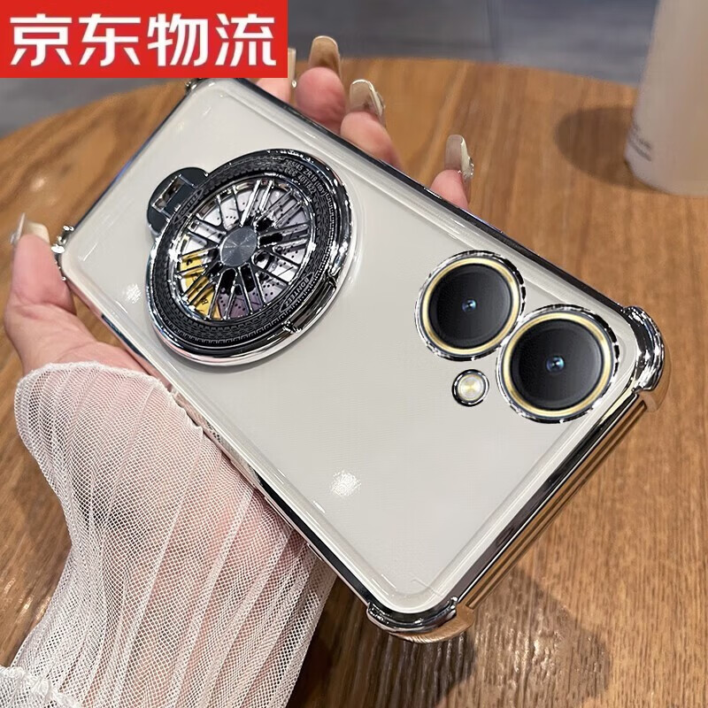 玖索vivoy55t手机壳vivo保护y53t硅胶套V2279A全包气囊防摔2230透明软壳voviy高级感voy男女钢 【气质银】四角气囊送全屏膜+旋转陀螺支架 vivo Y55t