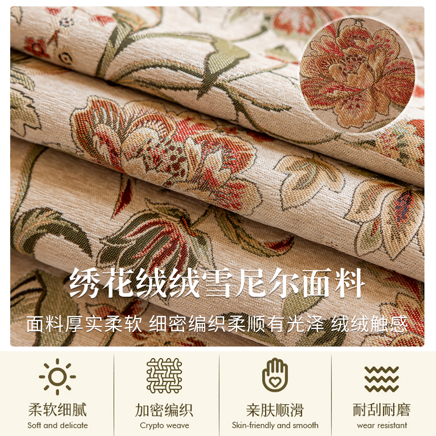 乐唯仕高端欧式茶几桌布2026新款轻奢高级感长方形布艺台布高档专用盖布 玛格丽特-米(高定款) 70cm*190cm