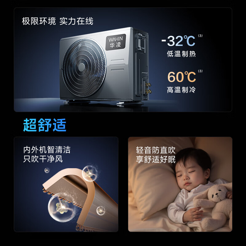 华凌空调挂机大1.5匹 超省电Pro一级能效变频 家用壁挂式省电空调 APF5.3电量可视 以旧换新 超省电 大1.5匹 KFR-35GW/N8HA1Ⅲ-P