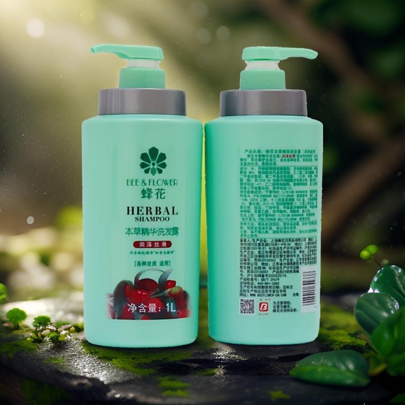 蜂花洗发水轻盈舒爽 润泽丝滑洗发露油干性发质清爽洗发乳500ml 绿色-润泽丝滑(适用多种发质) 1000ml