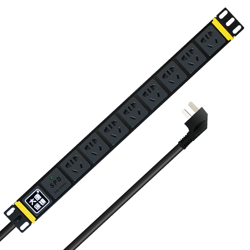 大唐保镖 PDU机柜插座8位工业PDU电源插排10A多库直发含税含运 HP6606 10A防雷8位国标孔3米线京仓发货 10A输入10A输出