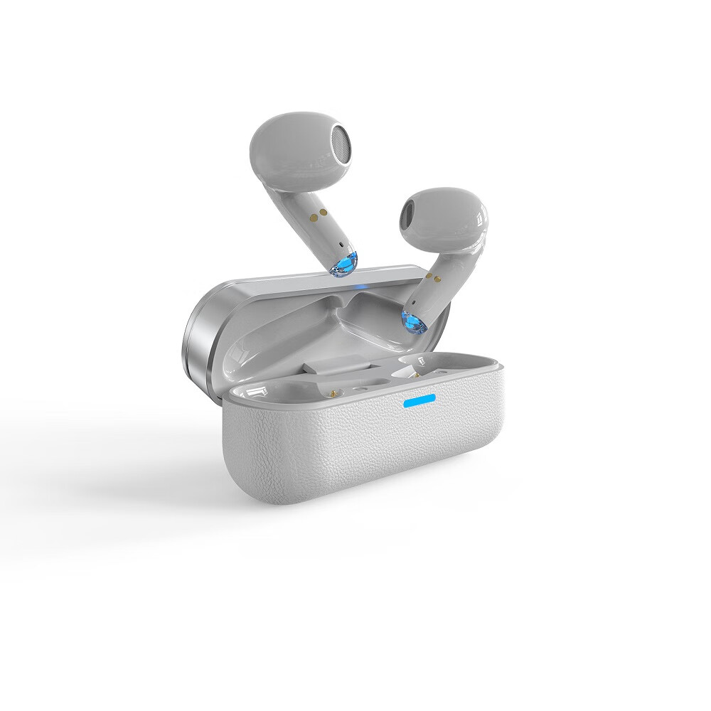 千飒K29 蓝牙无线耳机简约时尚高级荔枝皮纹质感无线蓝牙耳机 黑色