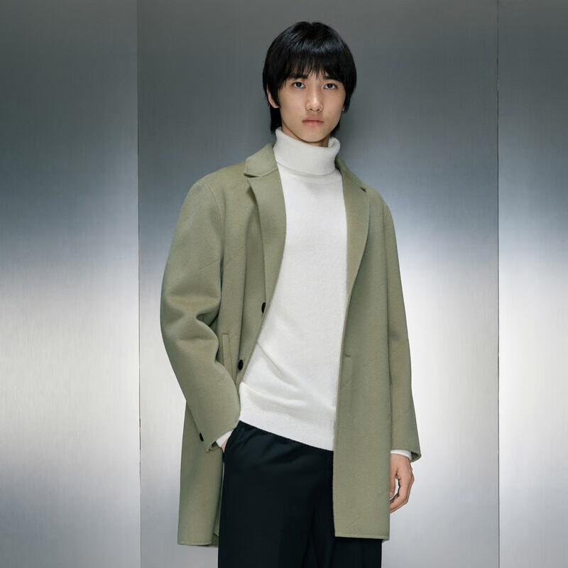 GXG男装低价多色多款休闲时尚大衣合集 GEX12625874浅绿色中长款大衣 XL