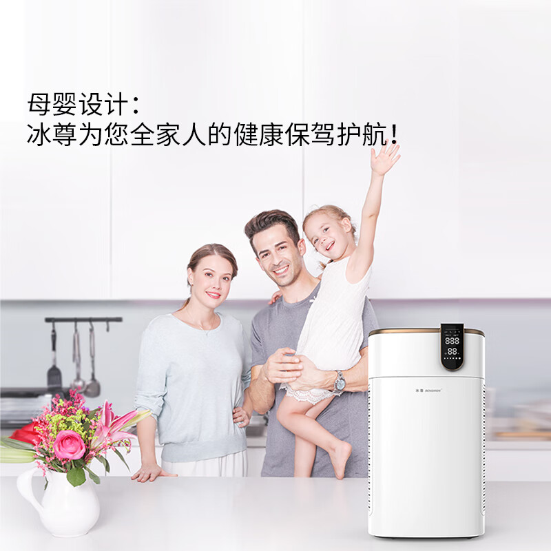 冰尊（BENSHION）空气净化器家用除甲醛巨无霸除菌率99.99%负离子2350万童锁宠物吸毛除粉尘静音P8 官方标配