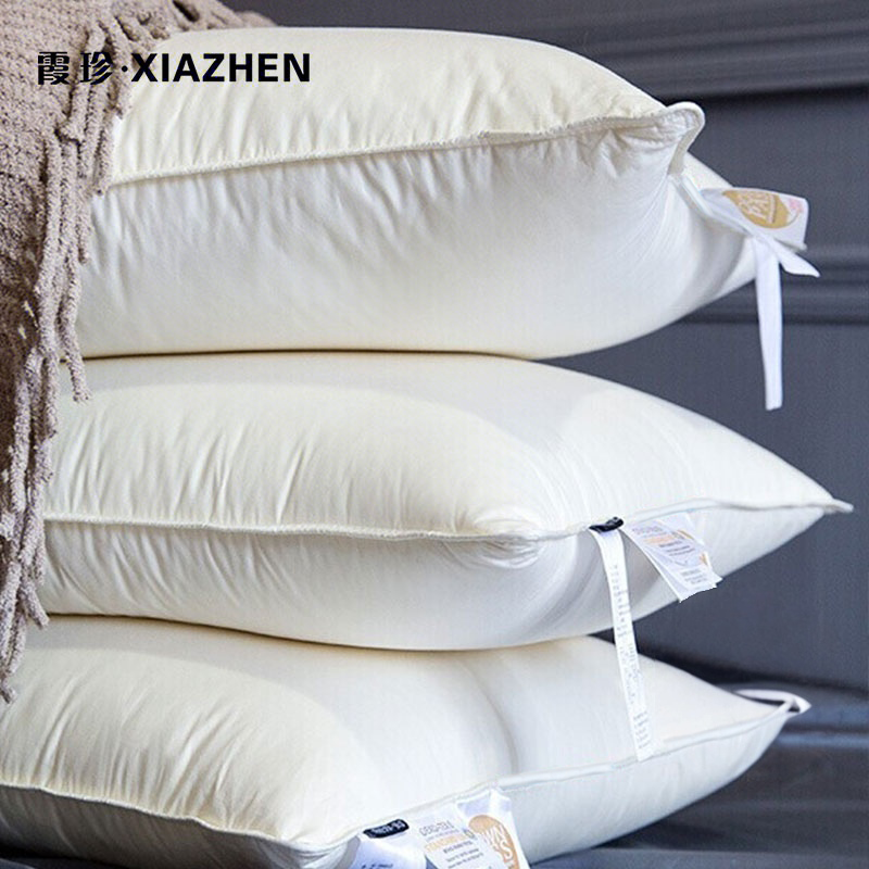 霞珍羽絨枕95%白鵝絨枕頭芯100支全棉成人枕 一對(duì)拍2 單只裝 中枕