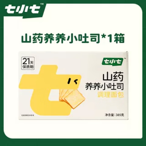 七小七山药养养小吐司厚切鲜奶黄油面 面包儿童学生营养早餐食品速食 山药养养小吐司*1箱.