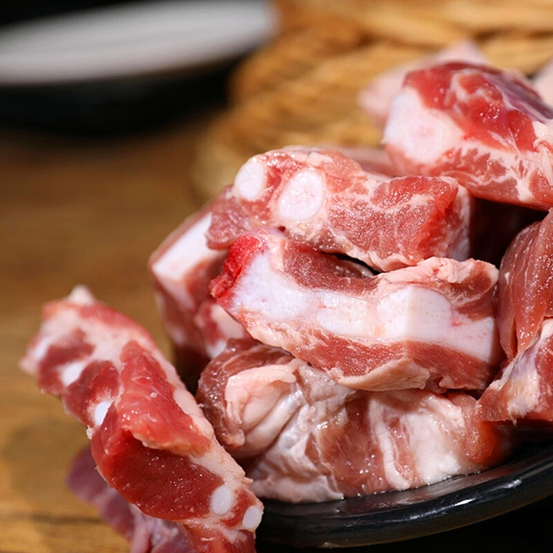 山野云陵农场 黑猪纯肋排中段无脊骨 猪脆骨肋排梅花骨肉 农家土猪300天慢养 猪脆骨肋排1kg*2盒