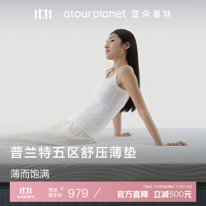 亚朵星球记忆棉床垫子薄海绵石墨烯双面家用床褥子双人榻榻米便携1.5*2米