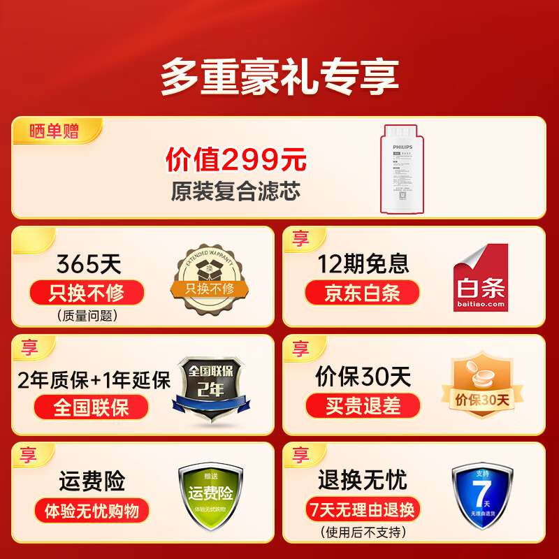 飞利浦（PHILIPS）【重磅新品】即热式厨下净水器家用 2000G大流速 净擎U24Pro 5.1L/min矿化直饮机热水净饮机 新品U24pro【旗舰即热】2000G大通量