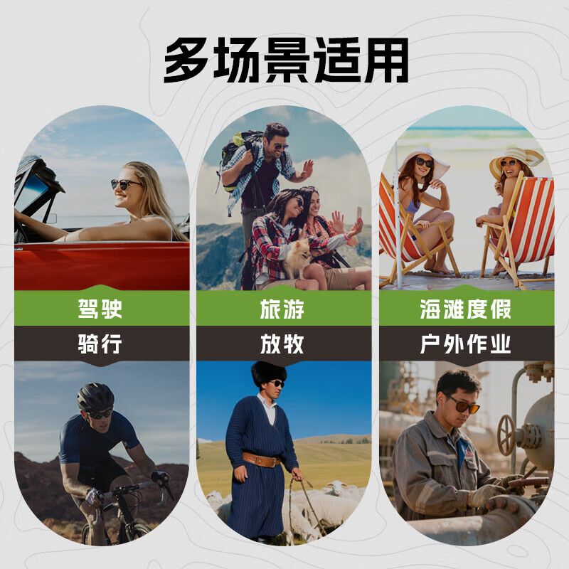 0度（PERFECTSIGHT）高原防辐射稀土太阳镜防紫外线户外骑行太阳镜墨镜开车驾驶眼镜 S3306-黑色【高原稀土太阳镜片】