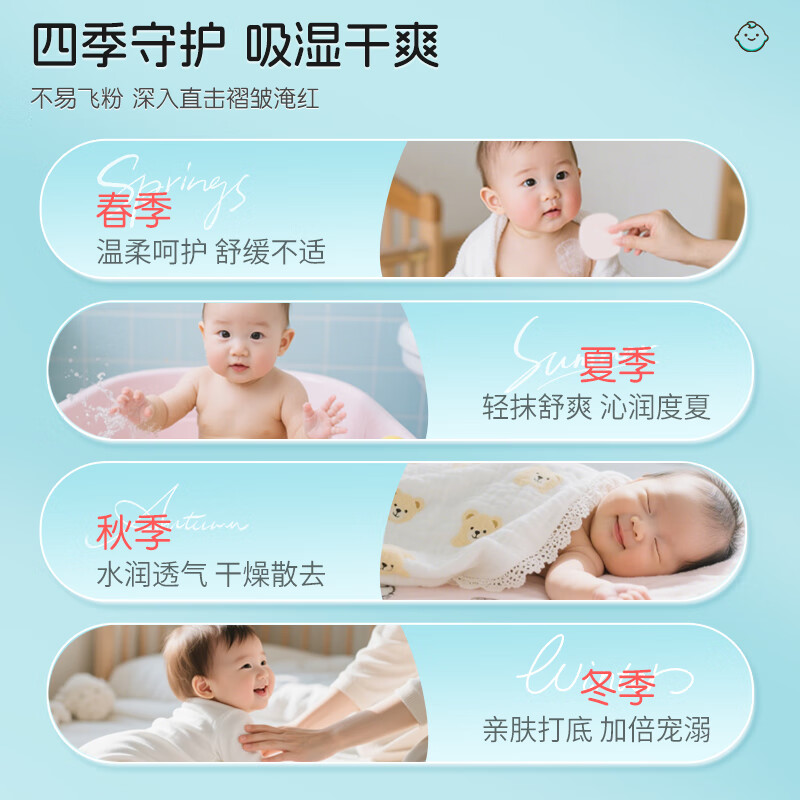 皇家婴童婴幼儿童爽身粉新生儿专用屁屁粉玉米扑粉痱子粉身体乳面霜沐浴露 【洁净爽肤】爽身粉140g+沐浴露500ml