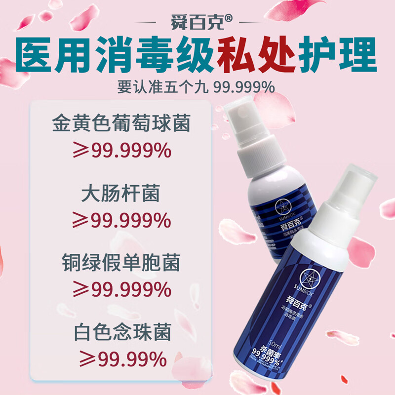 舜百克【长效24H】女性私处护理喷雾剂阴道抑菌止痒私密外阴部异味瘙痒 试用装20ml【5月生物护理体验月】