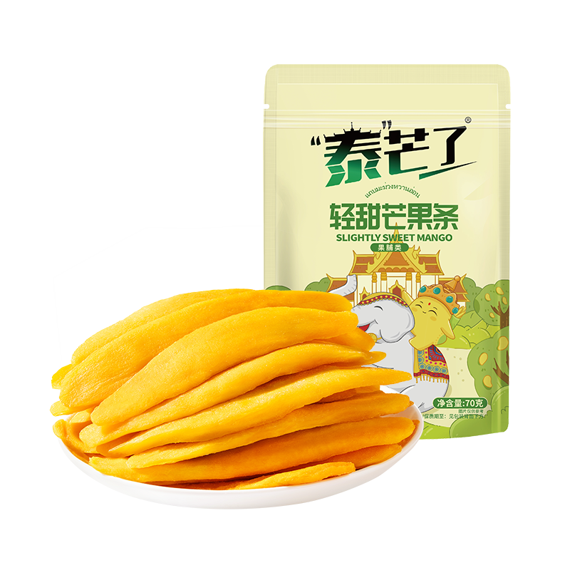 泰芒了轻甜芒果条70g袋装果脯果干蜜饯休闲解馋零食出游儿童泰国露营 图 5