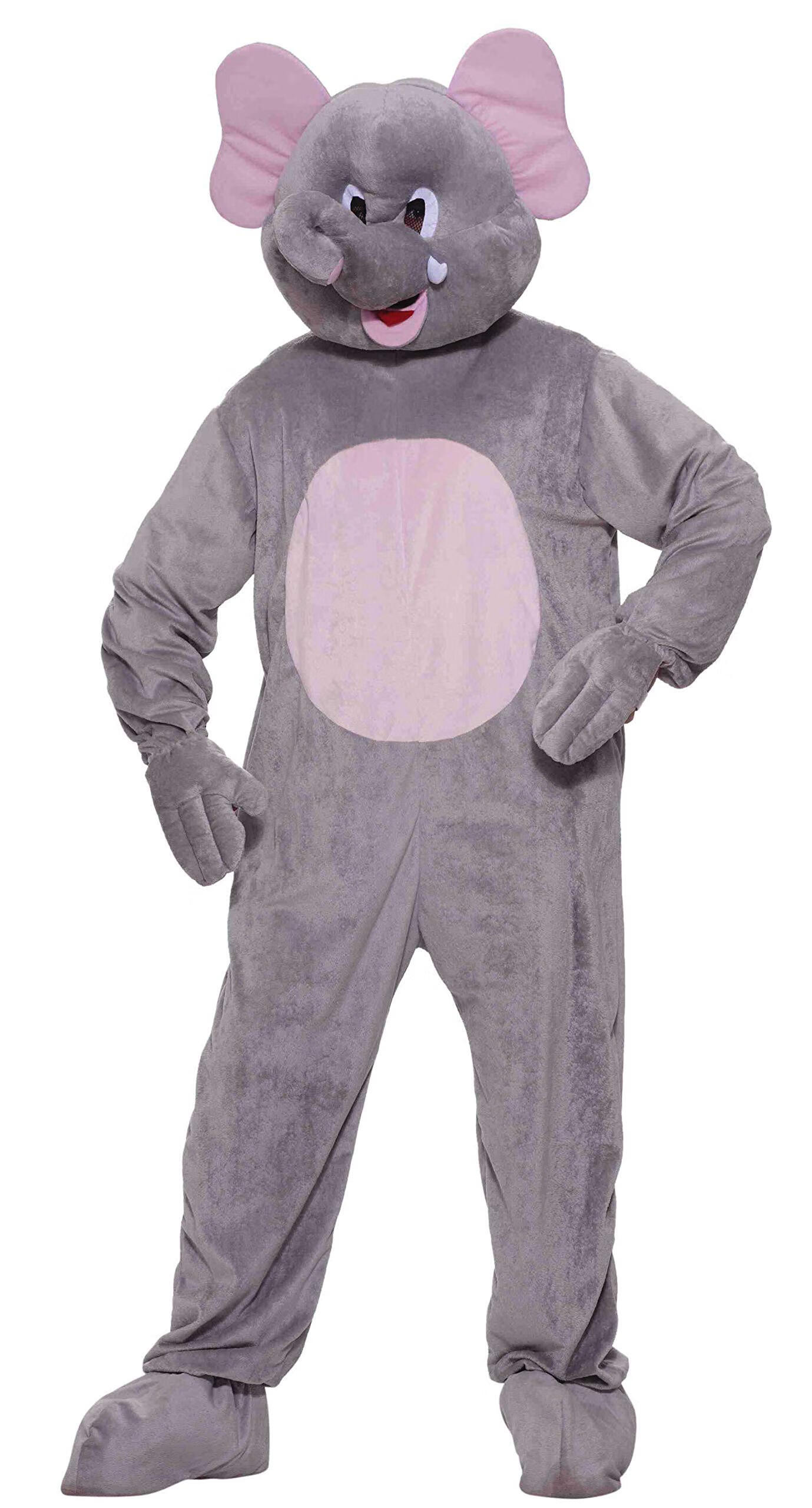 Forum novelties 男式 ERNIE THE 大象毛绒玩具吉祥物服装 灰色 Standard