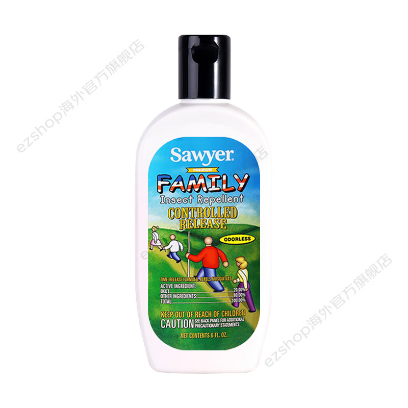SAWYER美国进口索耶驱蚊液防蚊乳液喷雾避蚊胺派卡瑞丁儿童婴幼儿驱蚊液 Sawyer乳液177ml(含20%DEET)