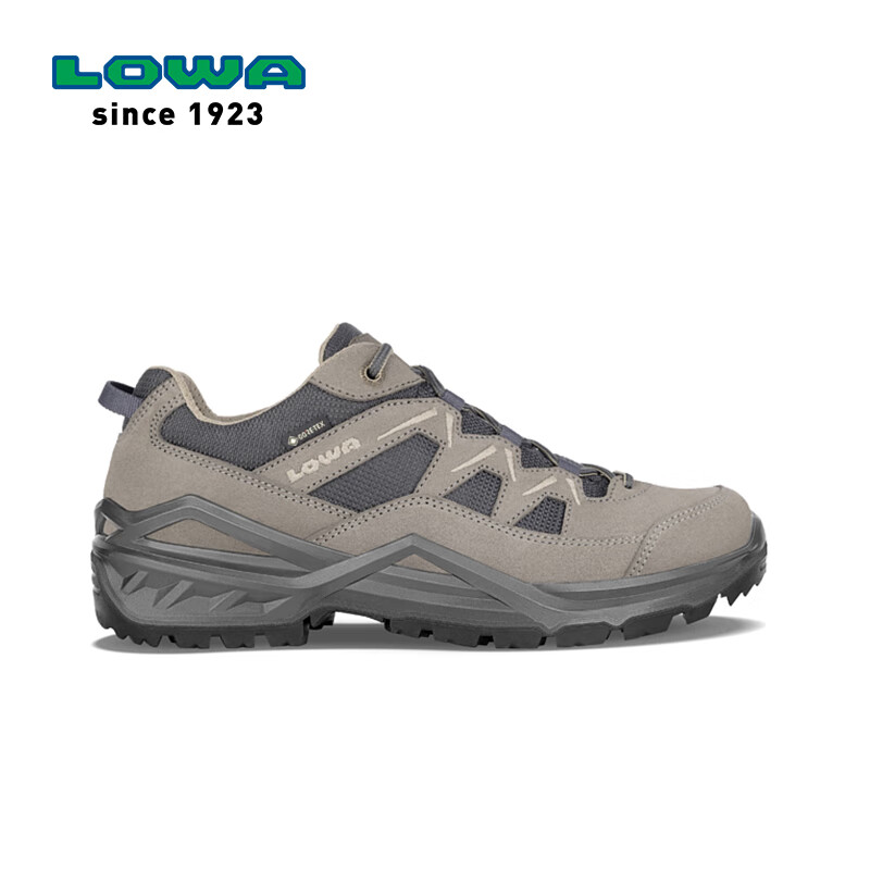 LOWA 德国登山鞋户外防水低帮耐磨徒步鞋SIRKOS EVO GTX男女秋冬 丁香色/烟灰色-男款 42