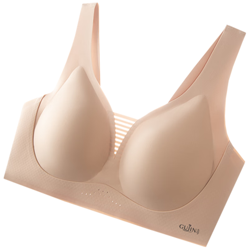 古今内衣女士文胸罩无钢圈无痕薄款大胸显小聚拢上托夏季2025年最新款 象牙肤 M 160/85