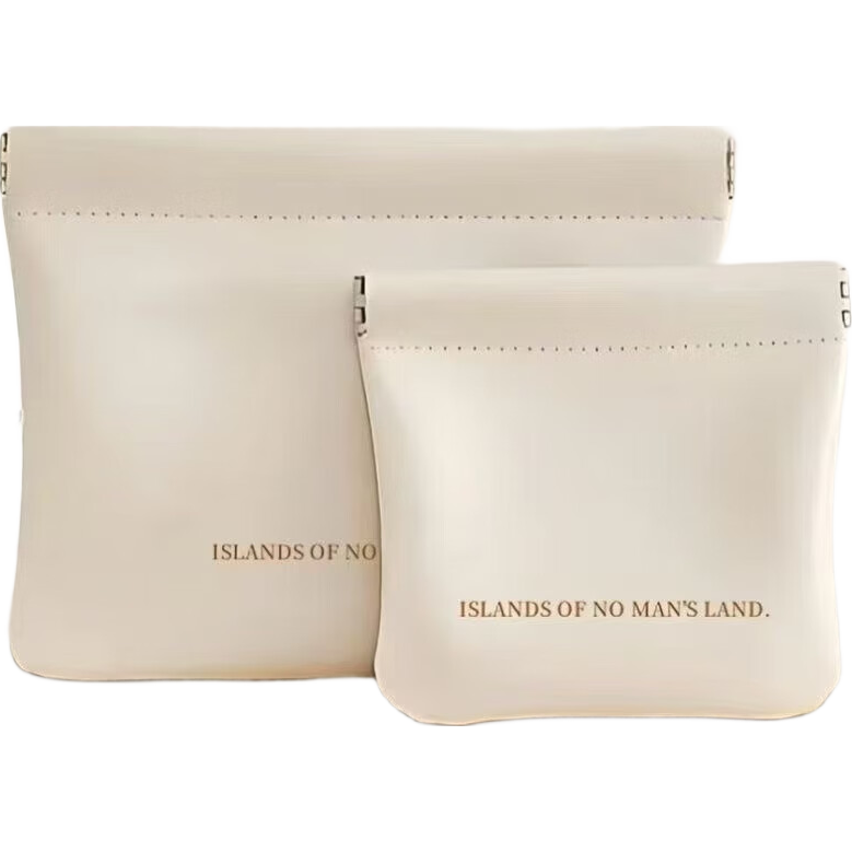 数据线手机收纳包自动闭合便携弹片包口红包大容量通用收纳包钱袋学生 白色-小号