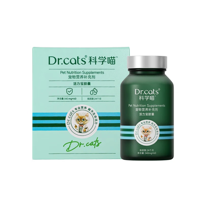 科学喵【临期清仓】Dr.cats科学喵犬猫通综合营养补充 【乳铁蛋白】60粒*1盒-效期至26年8月