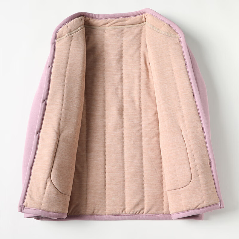 拾福冬季休闲羊毛保暖棉服外套中老年女装妈妈装上衣衣服可内搭可外穿 粉色 4XL