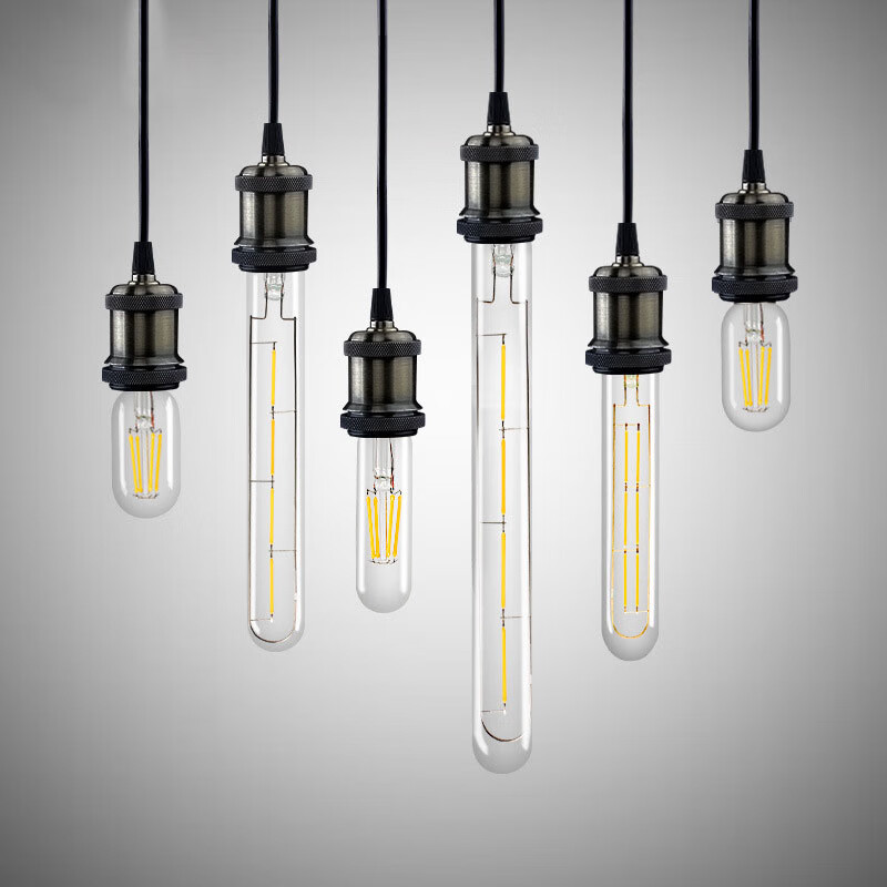 同易LED复古灯泡爱迪生27大螺口仿钨丝灯吧台咖啡厅餐馆怀旧创意家用 E27大螺口-ST64-透明玻璃 8瓦【白光6500K】1个