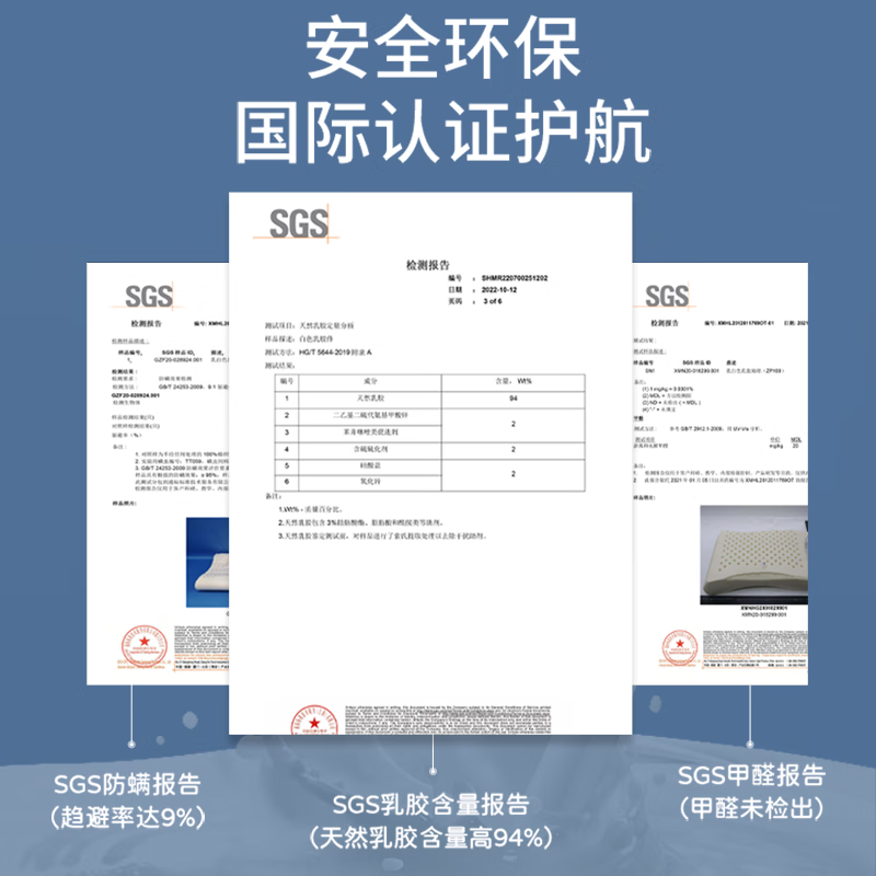 清幽天然乳胶枕头枕芯 泰国进口橡胶枕硅胶成人枕家用儿童一体按摩枕 波浪枕+枕套【活动款】买一送一 单只 【简装】到手2只 低枕 44*27*5/7