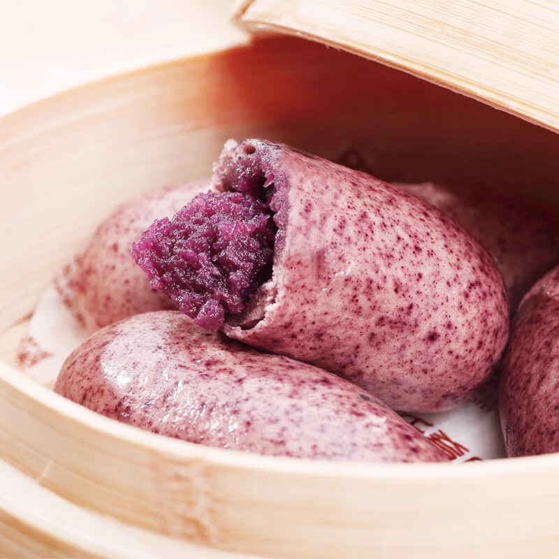 舒汇（SHUHUI）牛小白牛奶手撕红糖馒头紫米紫薯包儿童学生家庭早餐冷冻面点 紫米紫薯包390g*1包+牛小白210g*2包+红糖馒头510g1包