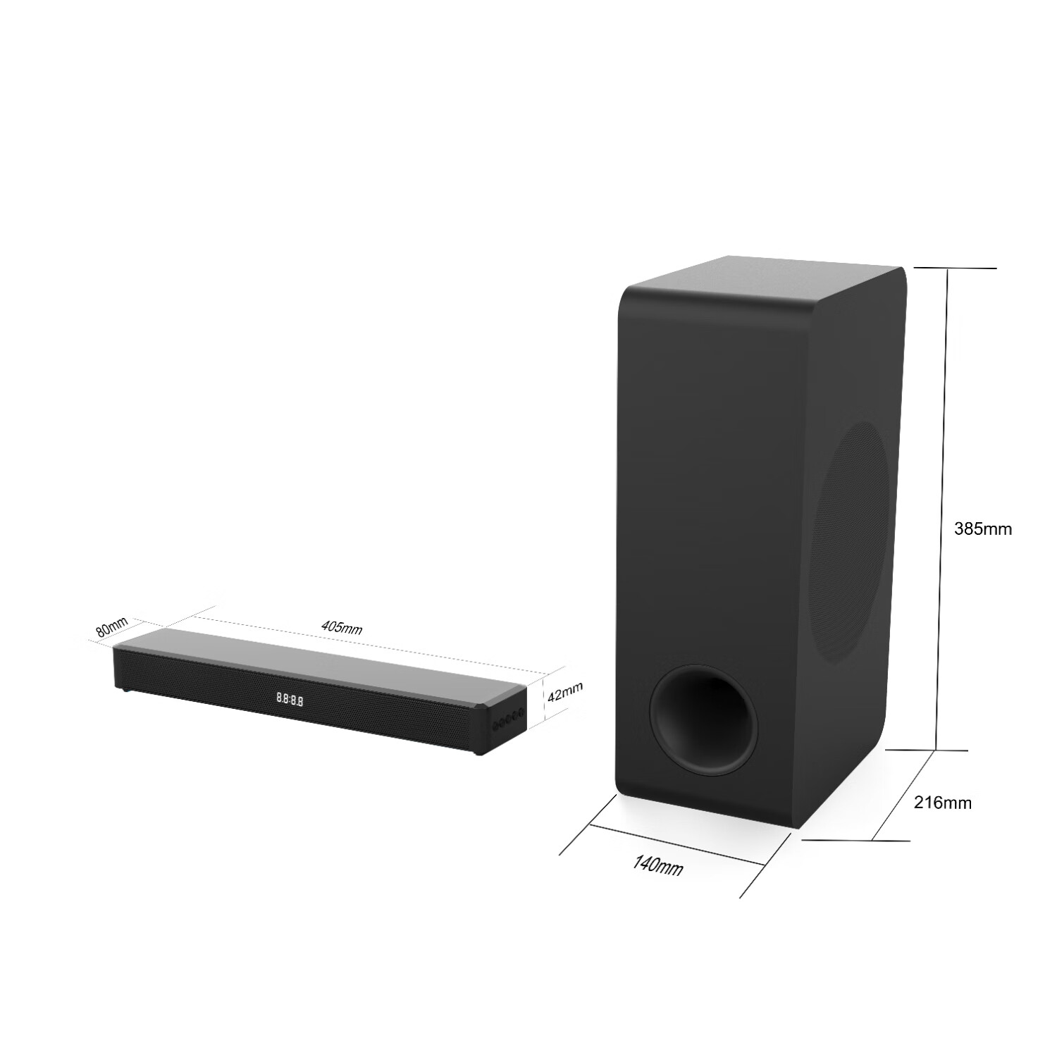 IRONSIMITH百搭家庭影院电竞桌面游戏音箱2.1声道低音炮家用电脑台式电视游戏机投影仪笔记本蓝牙回音壁音响 黑色 V01