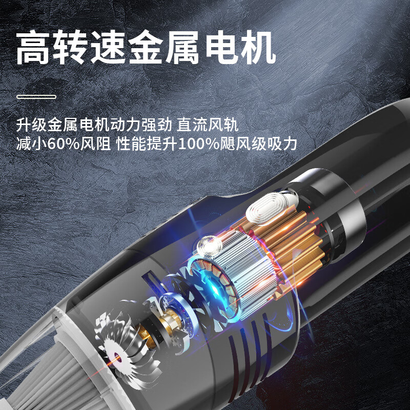 【精选】汽车手持便携式吸尘器干湿两用车载吸尘器家用车用迷你吸 有线黑色款【点烟器取电】车用款(1个装)