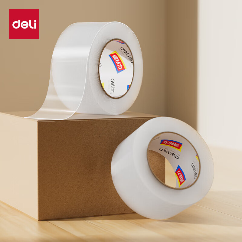 得力 得力(deli) 30334 60mm*150y 封箱胶带 6.00 个/筒 (计价单位：筒) 透明