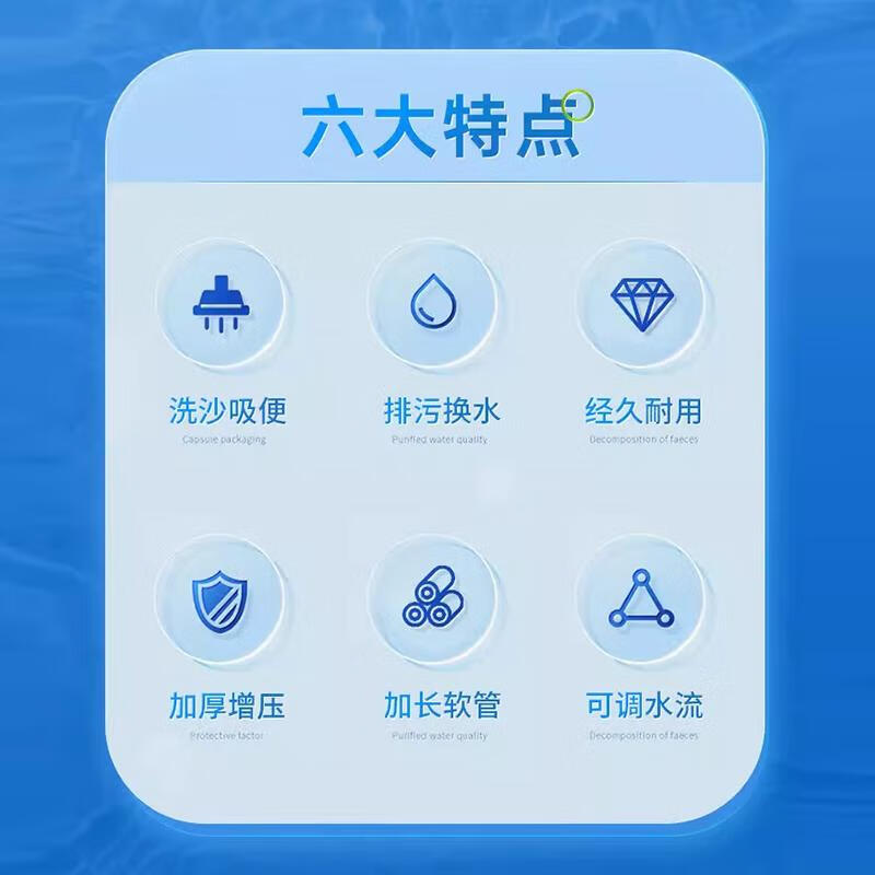 喆湘鱼缸换水器自动吸便虹吸管免抽水洗砂清洗粪便加厚管身不爆管水族 【细管专吸粪便】2.15米绿色(配双吸头)送养