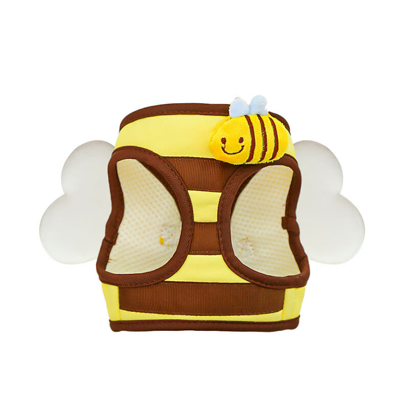 温诗欧小蜜蜂猫咪狗狗胸背带宠物胸背带用品户外遛牵引绳英短矮脚脚布偶 475蜜蜂胸背带(带绳子) (胸围40-50cm 14-20斤)