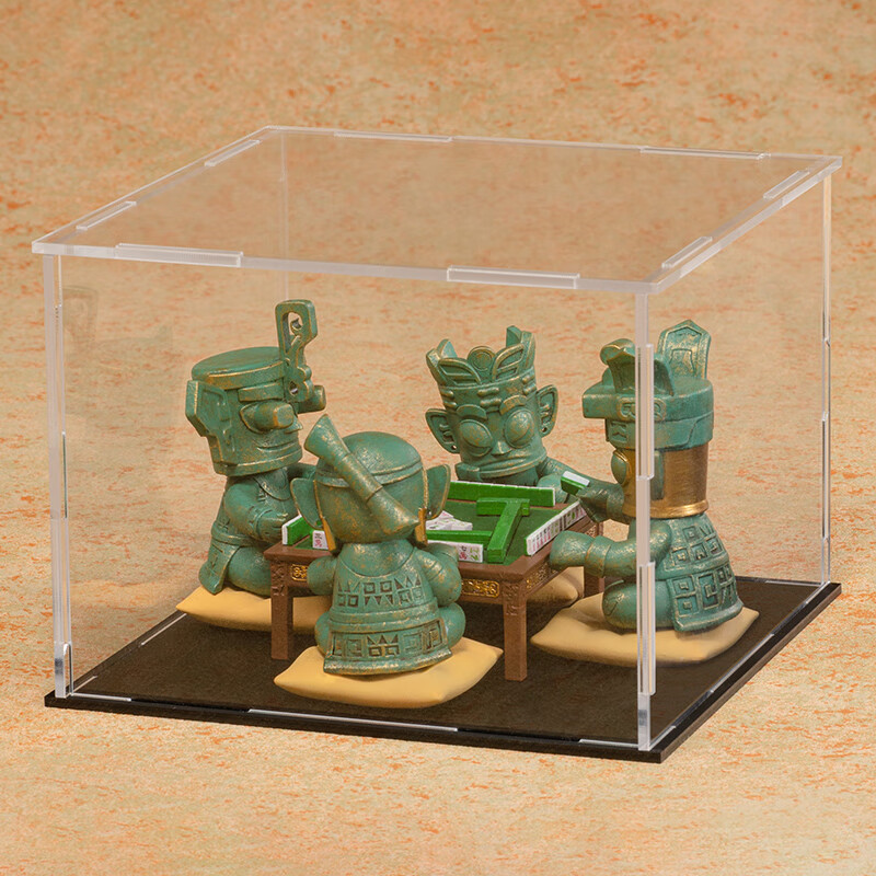三星堆博物馆川蜀小堆麻将版万事大吉文创桌面摆件创意 客厅摆件 装饰摆件 玄关摆件男士生日礼物 母亲生日礼物 三星堆川蜀小堆麻将豪华版万事大吉