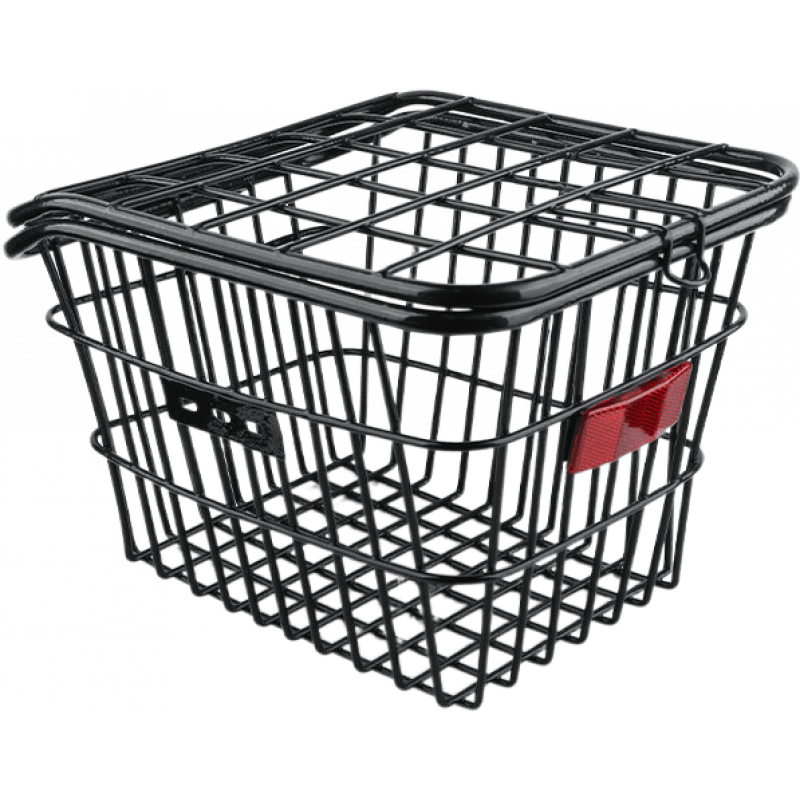 TOOKTRO登山自行車后車筐后座架置物筐書包車籃子后置后貨架單車籃筐藍框 帶蓋子加大自行車后筐黑色