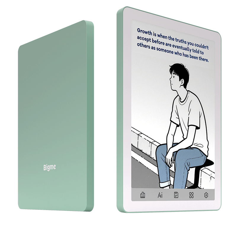 BIGME電紙書 B6【新品上市】 6英寸電子書墨水屏 智能閱讀器 看書學(xué)習(xí)漫畫平板電腦 輕薄便攜 青綠色