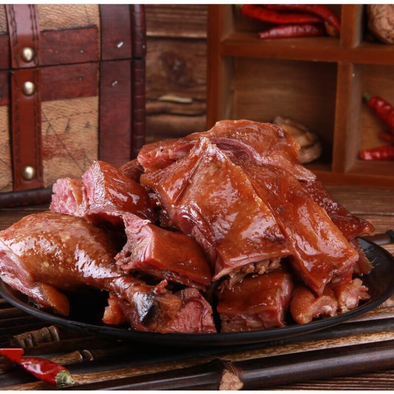 彭州九尺板鸭1000g四川特产世权酱卤板鸭熟食成都伴手礼真空整鸭 五香