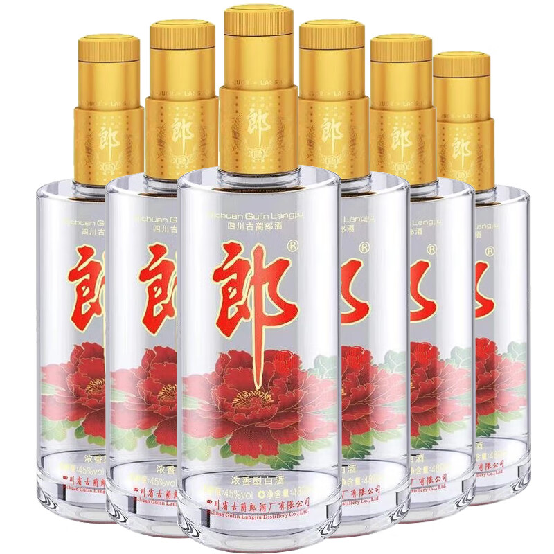 郎酒顺品郎金盖 白酒浓香45度480ml*6瓶 （非原箱）新老包装随机发货