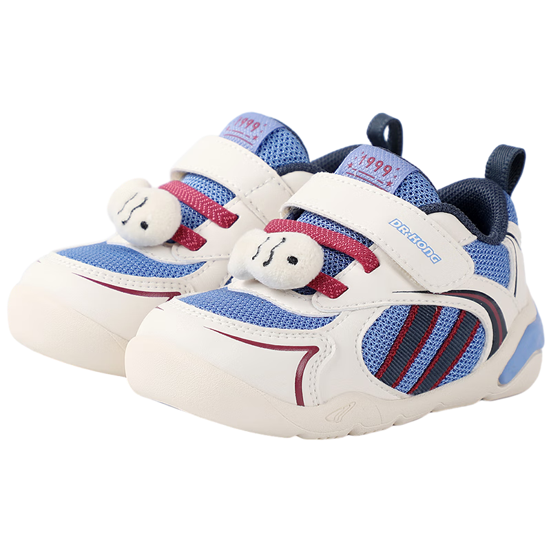 江博士（DR·KONG）冬季男女童宝宝步前鞋软底轻便透气婴儿鞋幼儿鞋 米/蓝 20 脚长约11.4-11.9