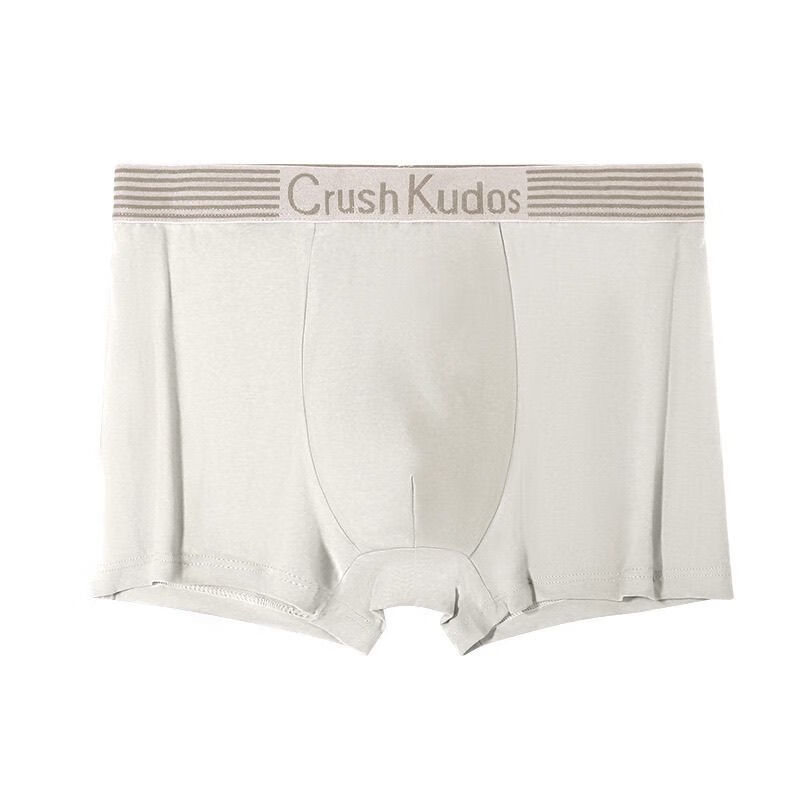 宜而爽男士内裤男平角裤舒适透气四角裤运动休闲裤头男生短裤衩 4条袋装-橙红-红灰-灰兰-浅灰 4XL