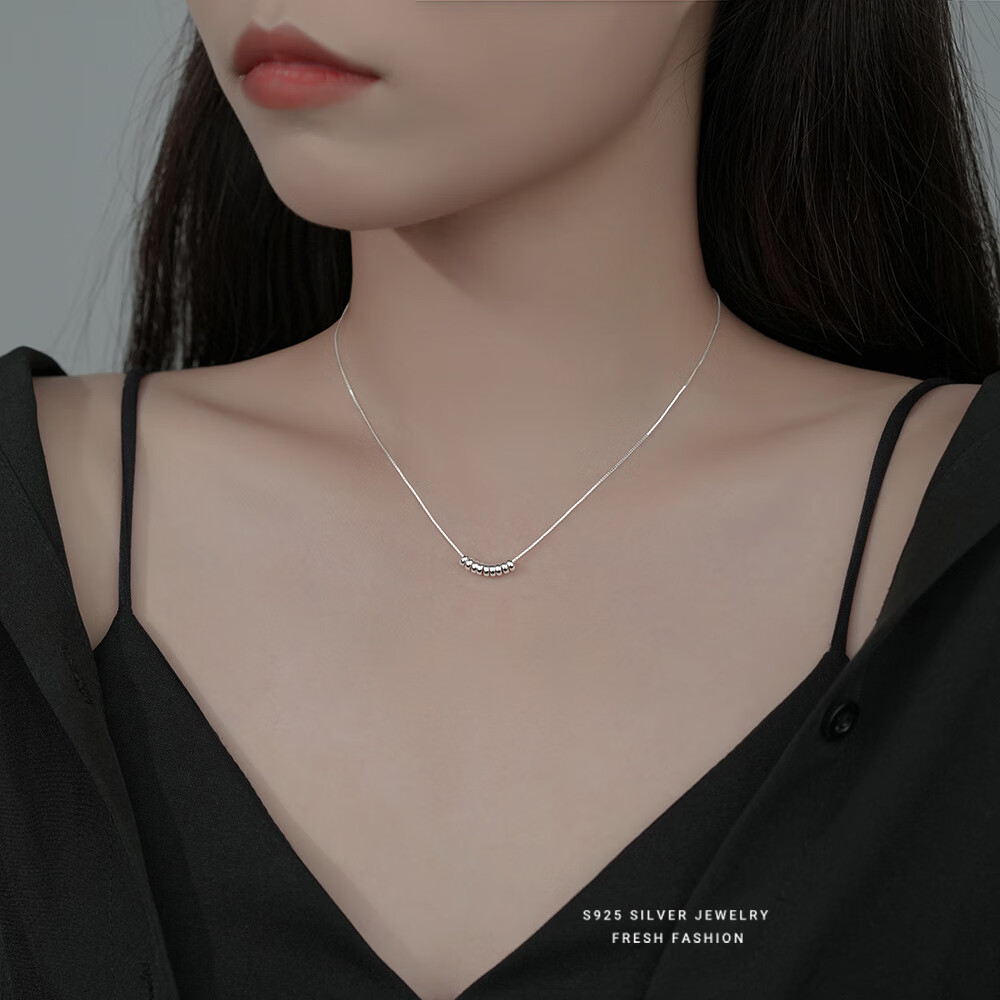 戴银坊转运珠纯银项链女款2026新款轻奢高级感吊坠生日送女生母亲节礼物 转运珠项链+证书+玫瑰花礼盒