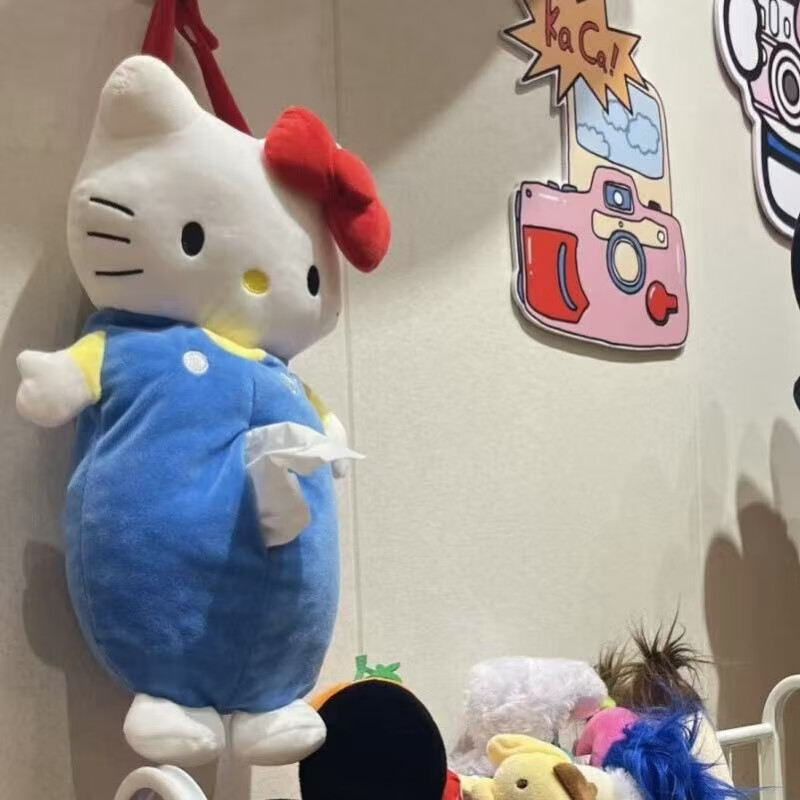 清洁AS KT猫纸巾盒 凯蒂猫玩偶抽纸盒