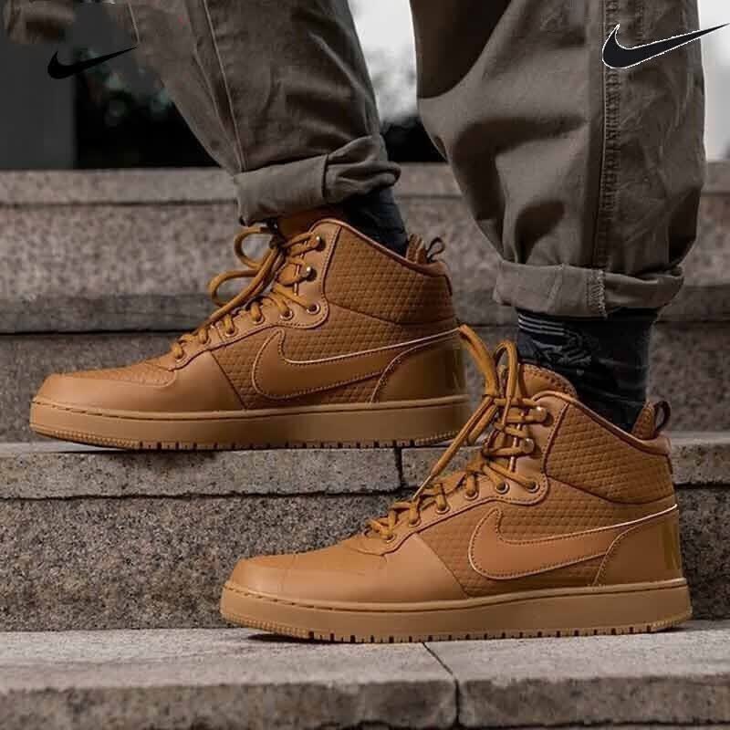 耐克（NIKE）男子板鞋COURT BOROUGH MID WINTER舒适防滑耐磨秋季休闲鞋 AA0547-700/麦黄/橡皮浅褐 39