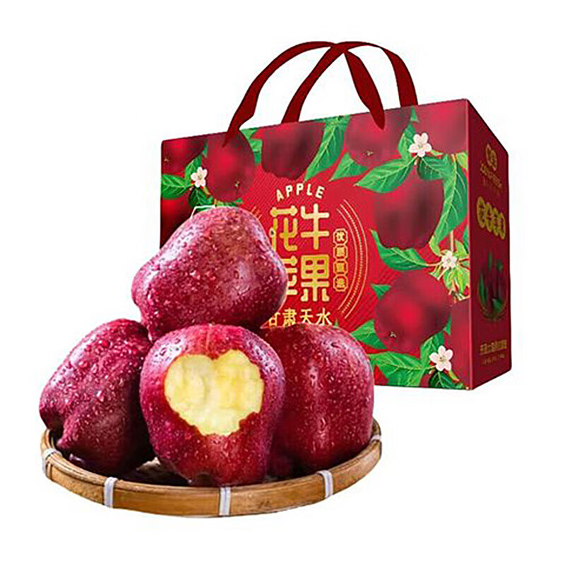 玖原农珍 陕西花牛苹果新鲜水果 果园现摘当季中秋新果 含箱5斤净果4.5斤(70-80mm)