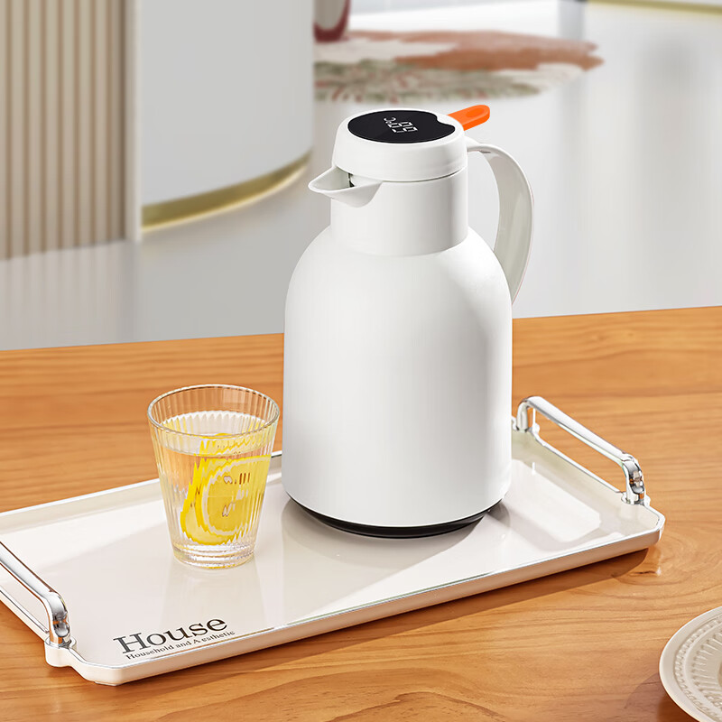 乐唯诗（LOVWISH）保温壶2025新款家用保温水壶宿舍大容量暖壶保温暖瓶热水瓶开水壶 如意保温壶【温显款】米白色1000ml